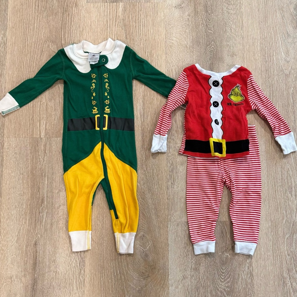 Hanna Anderson Christmas Elf Pajamas 6-12 Month